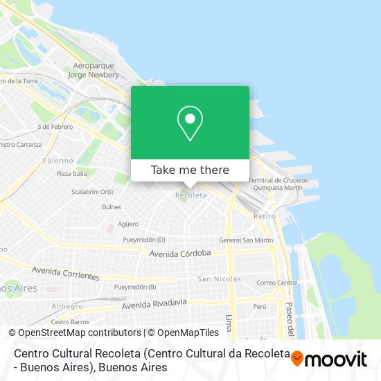 Centro Cultural Recoleta (Centro Cultural da Recoleta - Buenos Aires) map
