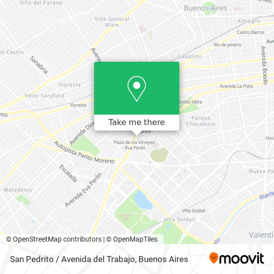 Mapa de San Pedrito / Avenida del Trabajo