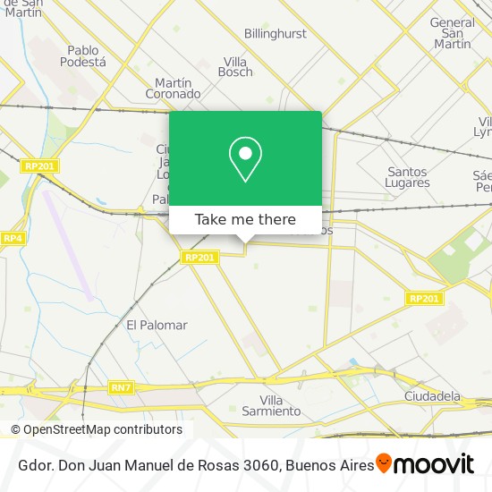 Gdor. Don Juan Manuel de Rosas 3060 map