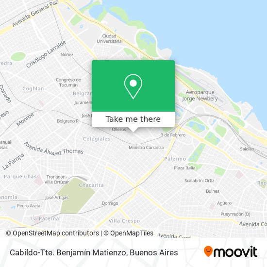 Mapa de Cabildo-Tte. Benjamín Matienzo