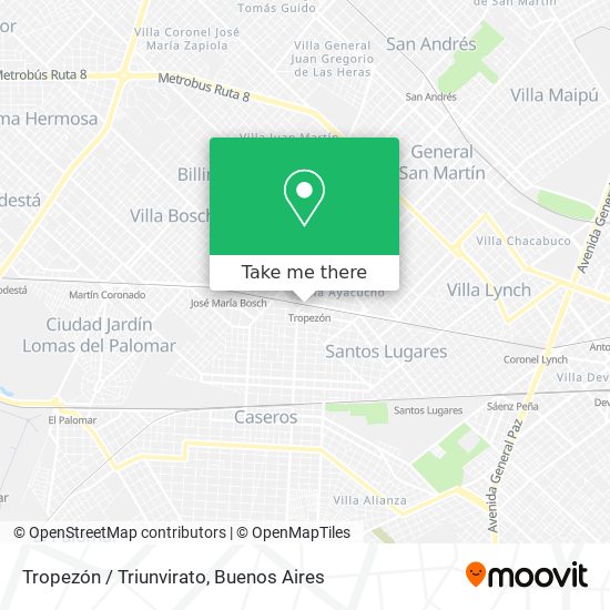 Tropezón / Triunvirato map