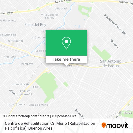 Centro de Rehabilitación Cri Merlo (Rehabilitación Psicofísica) map