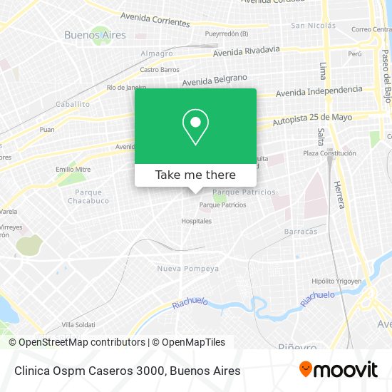 Clinica Ospm Caseros 3000 map