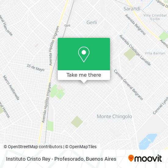 Mapa de Instituto Cristo Rey - Profesorado