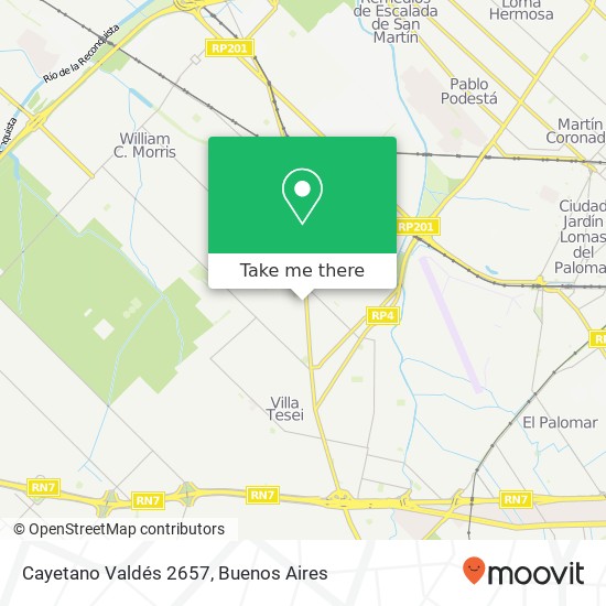 Cayetano Valdés 2657 map