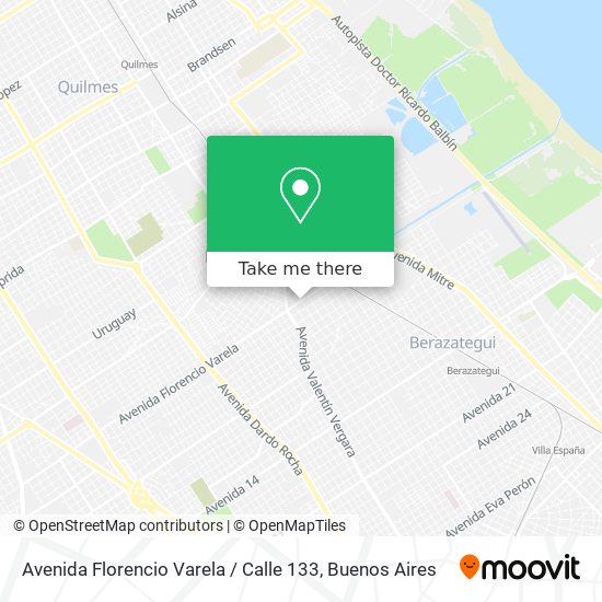 Avenida Florencio Varela / Calle 133 map