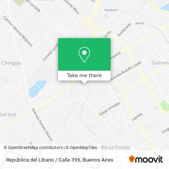Mapa de República del Líbano / Calle 396
