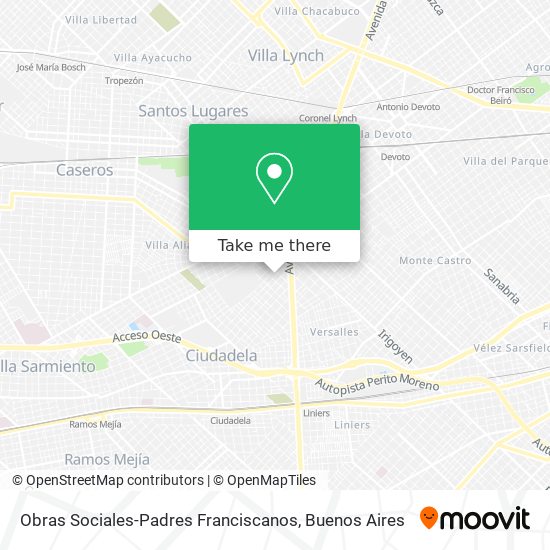 Obras Sociales-Padres Franciscanos map