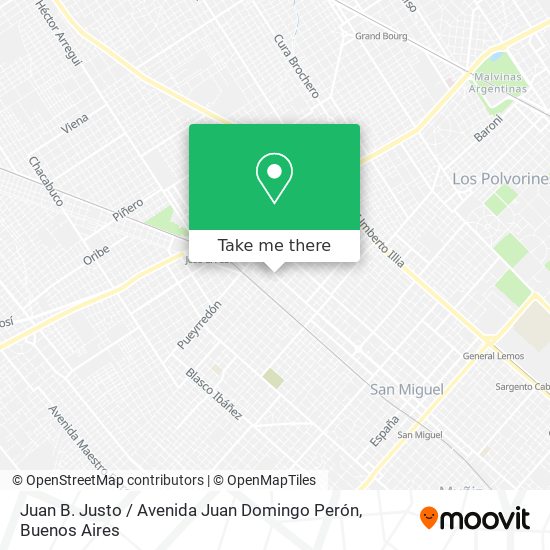 Juan B. Justo / Avenida Juan Domingo Perón map