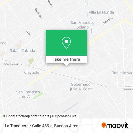 Mapa de La Tranquera / Calle 439 a