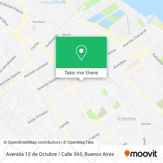 Mapa de Avenida 12 de Octubre / Calle 363