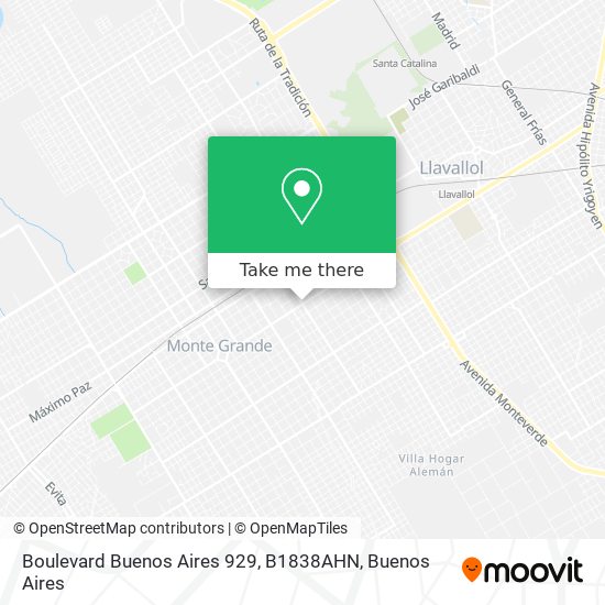 Boulevard Buenos Aires 929, B1838AHN map