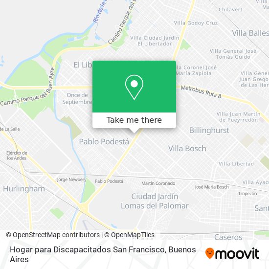 Hogar para Discapacitados San Francisco map