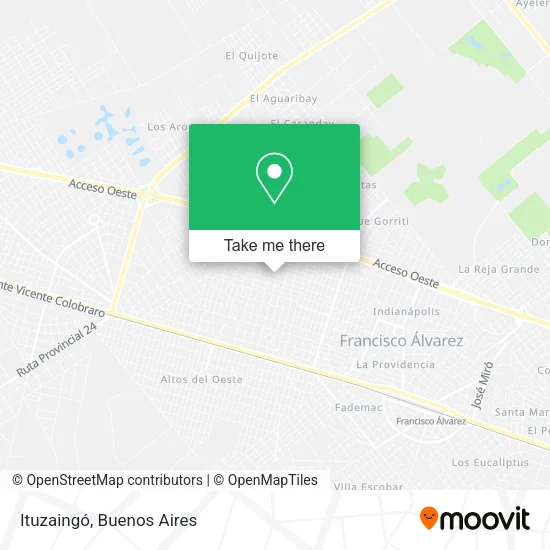Ituzaingó map