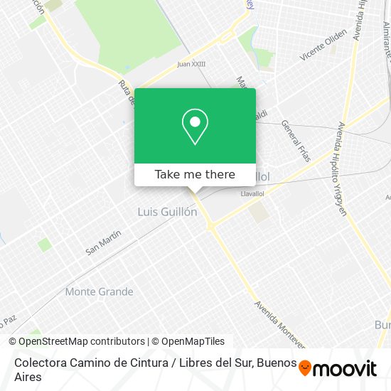 Colectora Camino de Cintura / Libres del Sur map