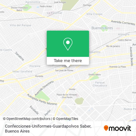 Mapa de Confecciones-Uniformes-Guardapolvos Saber