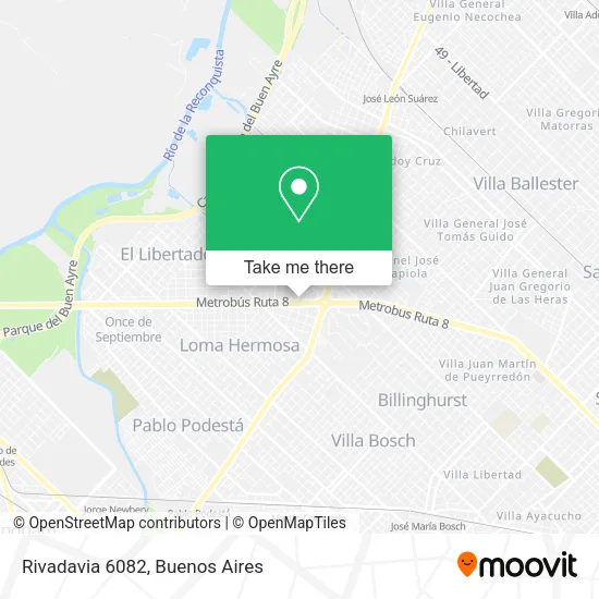 Mapa de Rivadavia 6082