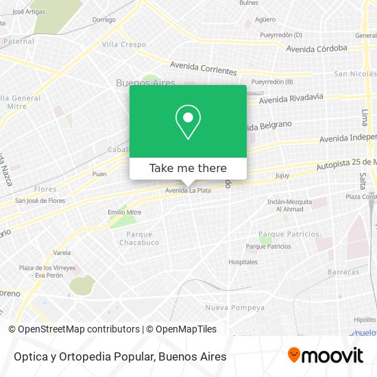 Mapa de Optica y Ortopedia Popular