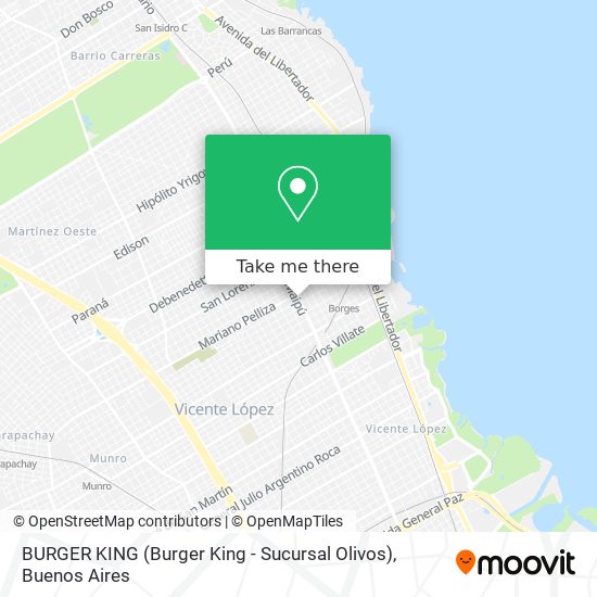 BURGER KING (Burger King - Sucursal Olivos) map