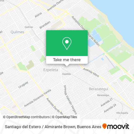 Mapa de Santiago del Estero / Almirante Brown