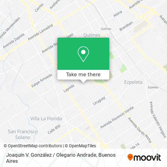 Joaquín V. González / Olegario Andrade map
