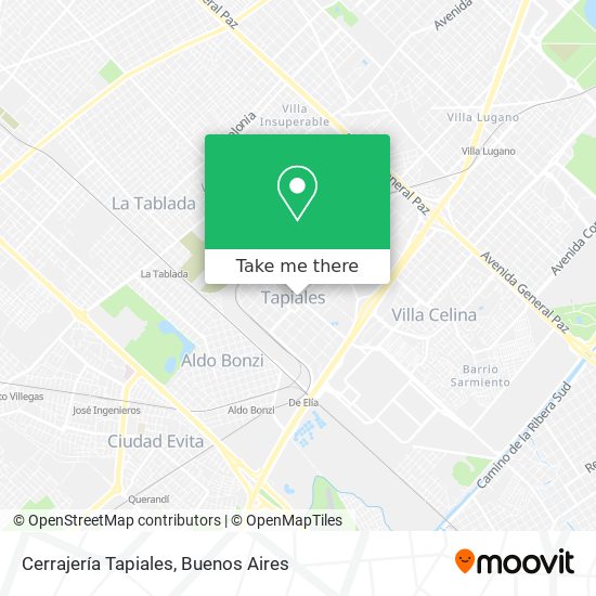 Mapa de Cerrajería Tapiales