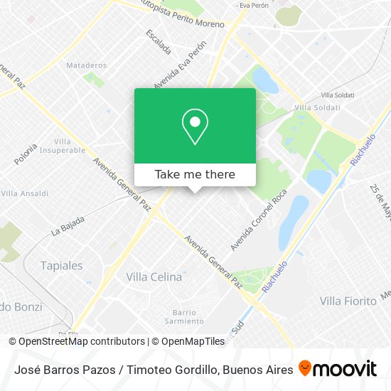 José Barros Pazos / Timoteo Gordillo map