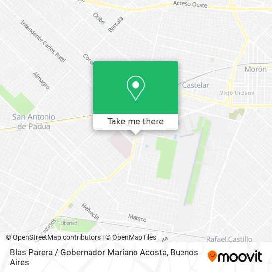 Mapa de Blas Parera / Gobernador Mariano Acosta