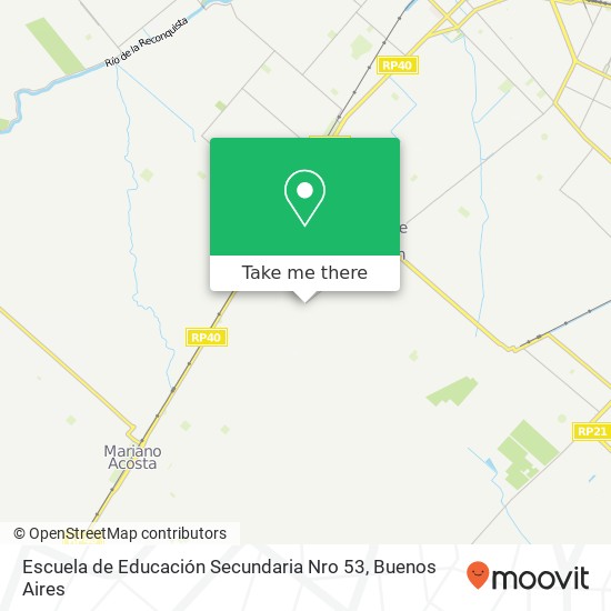 Mapa de Escuela de Educación Secundaria Nro 53