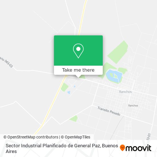 Mapa de Sector Industrial Planificado de General Paz
