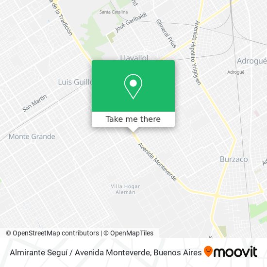 Almirante Seguí / Avenida Monteverde map