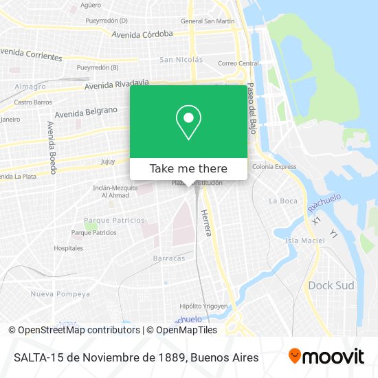 SALTA-15 de Noviembre de 1889 map