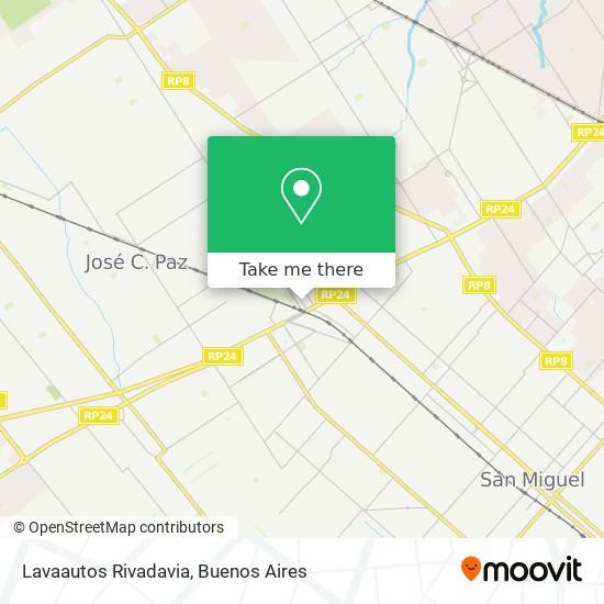 Lavaautos Rivadavia map