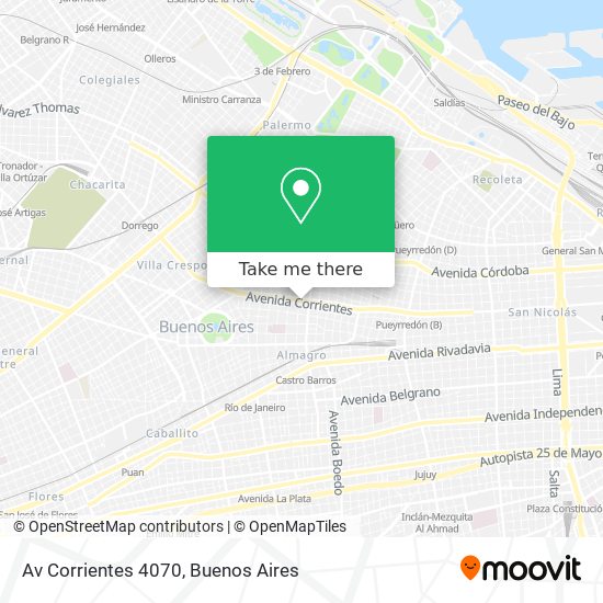 Mapa de Av Corrientes 4070