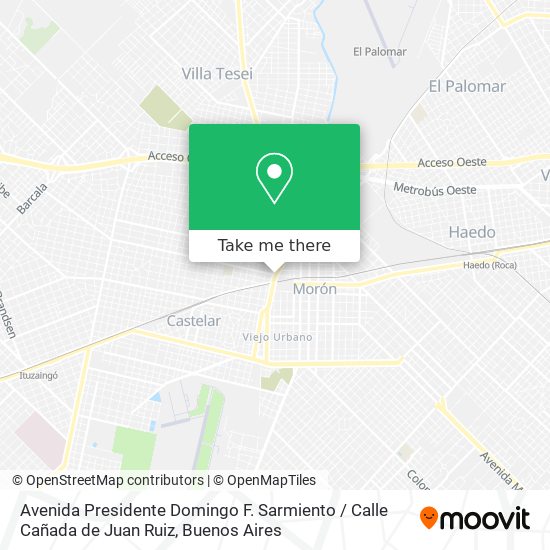 Avenida Presidente Domingo F. Sarmiento / Calle Cañada de Juan Ruiz map