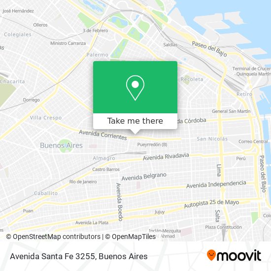 Avenida Santa Fe 3255 map