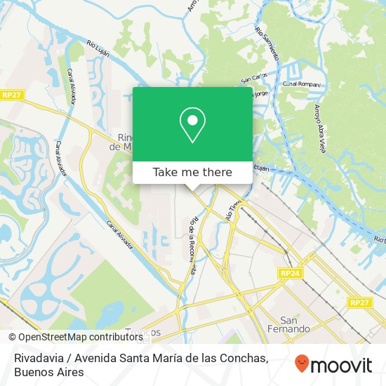 Rivadavia / Avenida Santa María de las Conchas map