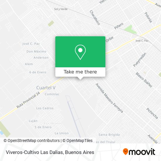How to get to Viveros-Cultivo Las Dalias in General Sarmiento by Colectivo?