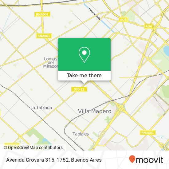 Avenida Crovara 315, 1752 map
