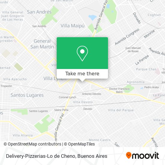 Delivery-Pizzerias-Lo de Cheno map