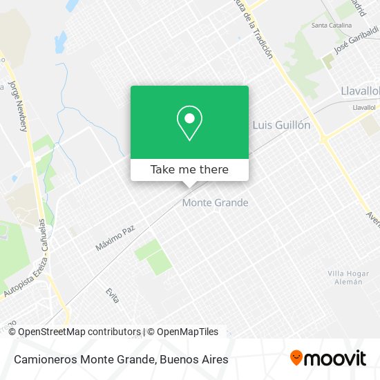 Camioneros Monte Grande map