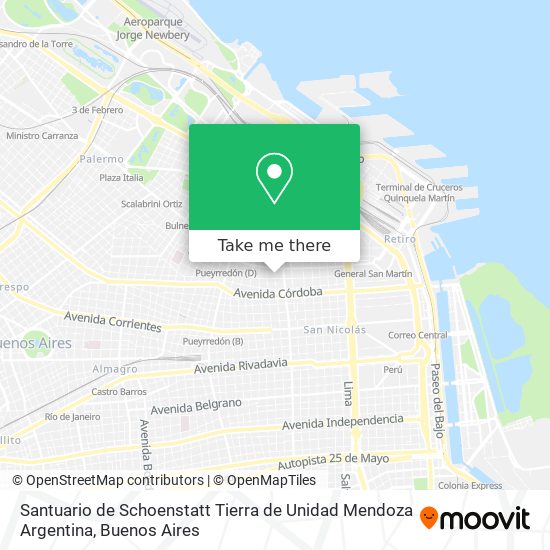 Santuario de Schoenstatt Tierra de Unidad Mendoza Argentina map