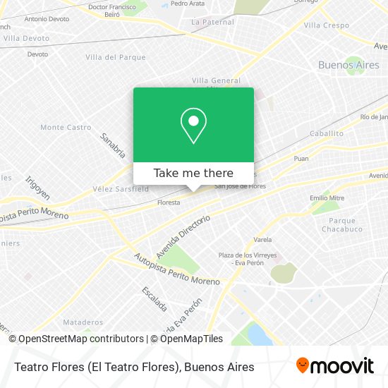 Mapa de Teatro Flores (El Teatro Flores)