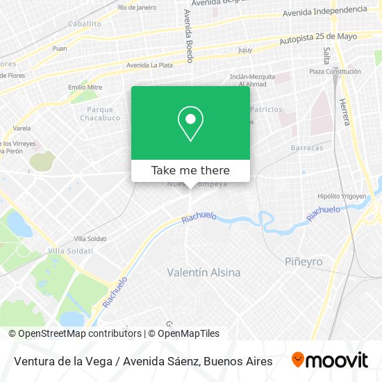 Ventura de la Vega / Avenida Sáenz map