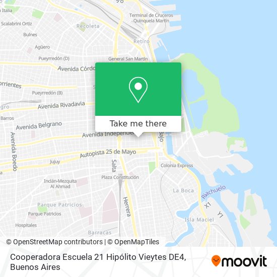 Cooperadora Escuela 21 Hipólito Vieytes DE4 map