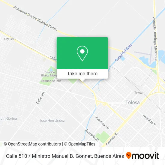 Mapa de Calle 510 / Ministro Manuel B. Gonnet