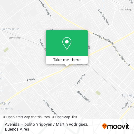 Avenida Hipólito Yrigoyen / Martín Rodríguez map