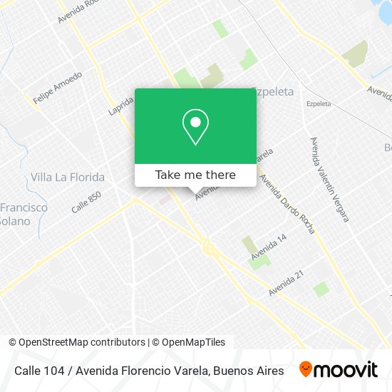 Mapa de Calle 104 / Avenida Florencio Varela