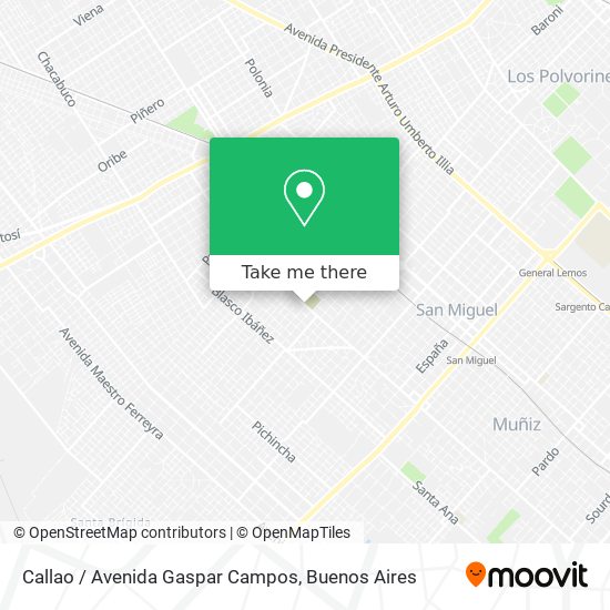 Callao / Avenida Gaspar Campos map