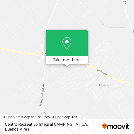 Centro Recreativo Integral CAMPING FATICA map